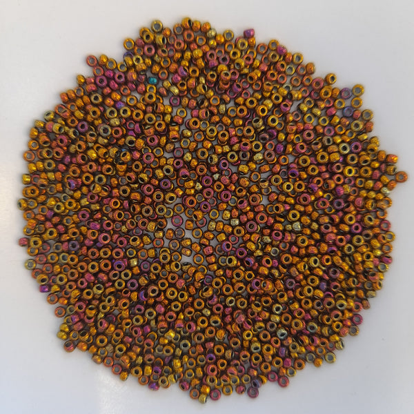 Miyuki Seed Beads Size 11 Metallic Gold Iris 7.5gm Bag