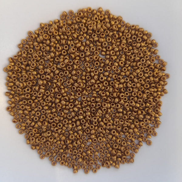 Miyuki Seed Beads Size 11 Metallic Light Bronze 7.5gm Bag
