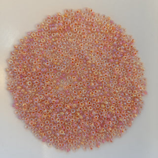 Miyuki Seed Beads Size 11 Salmon Lined Crystal AB 7.5gm Bag