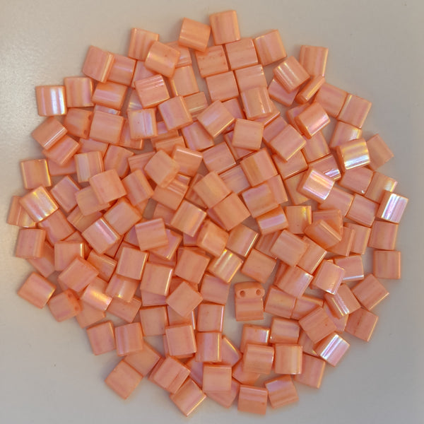 Miyuki Tila Beads Opaque Salmon 7.5gm Bag