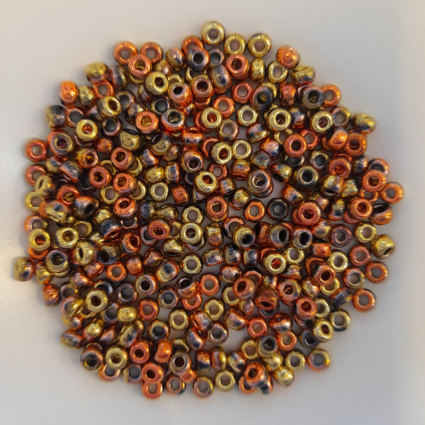 Miyuki Seed Beads Size 6 Black California Gold 7.5gm Bag