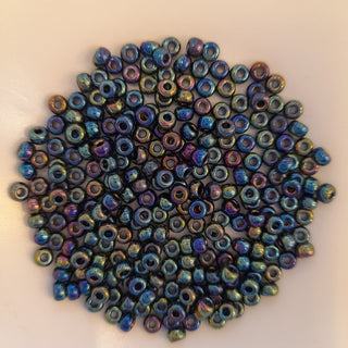 Miyuki Seed Beads Size 6 Metallic Green Iris 7.5gm Bag