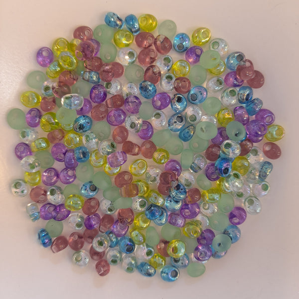 Miyuki Magatama Beads 4mm Lavender Garden Mix 7.5gm Bag