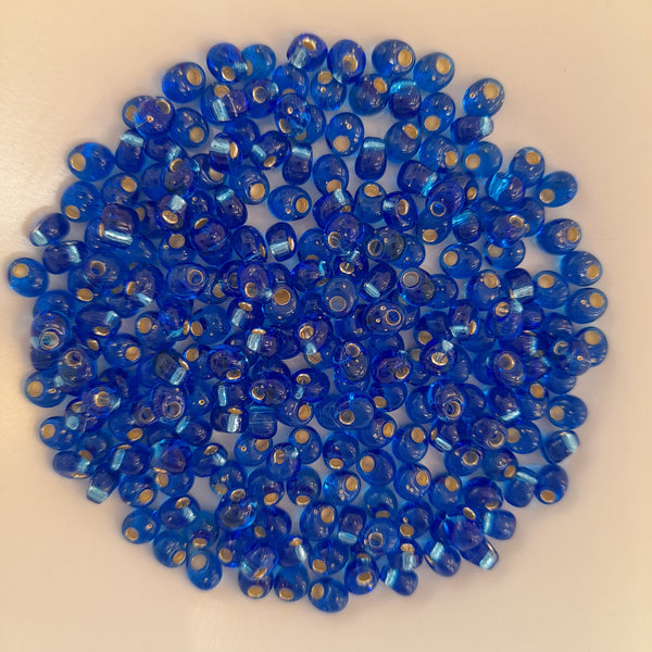 Miyuki Magatama Beads 4mm Silver Lined Sapphire 7.5gm Bag