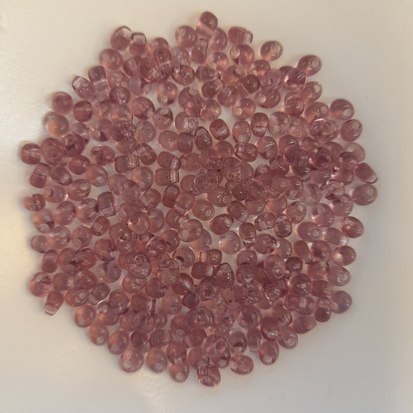 Miyuki Magatama Beads 4mm Transparent Light Amethyst 7.5gm Bag