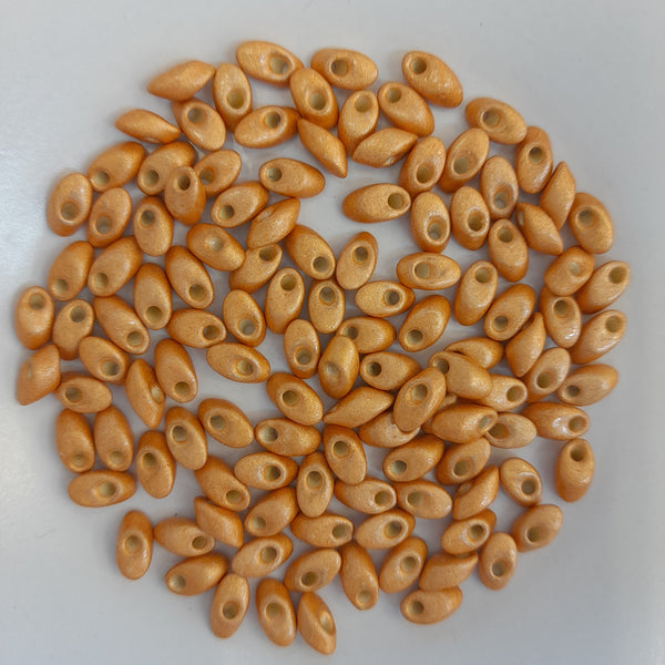 Miyuki Long Magatama Beads 4x7mm Matte Galvanised Yellow Gold 7.5gm Bag