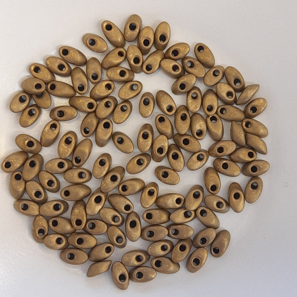 Miyuki Long Magatama Beads 4x7mm Metallic Dark Bronze 7.5gm Bag