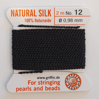 Griffin Silk Cord 2m Size 12 (0.98mm) Black