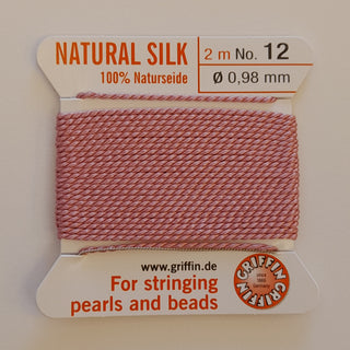 Griffin Silk Cord 2m Size 12 (0.98mm) Dark Pink