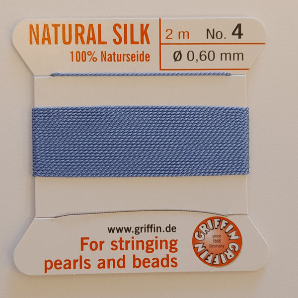 Griffin Silk Cord 2m Size 4 (0.6mm) Blue