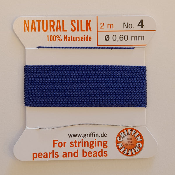 Griffin Silk Cord 2m Size 4 (0.6mm) Dark Blue