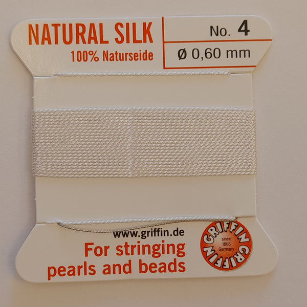 Griffin Silk Cord 2m Size 4 (0.6mm) White