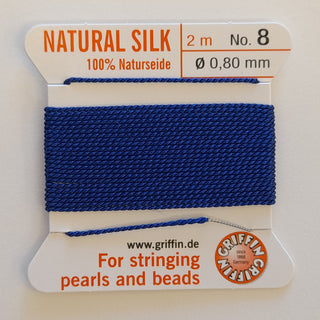 Griffin Silk Cord 2m Size 8 (0.8mm) Dark Blue