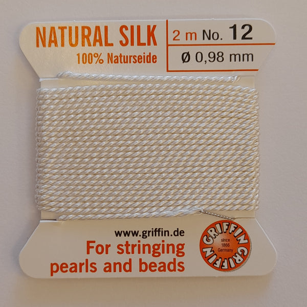 Griffin Silk Cord Size 12 (0.98mm) White