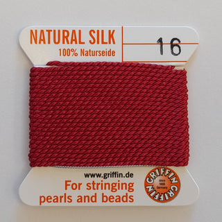 Griffin Silk Cord Size 16 (1.05mm) Garnet Red