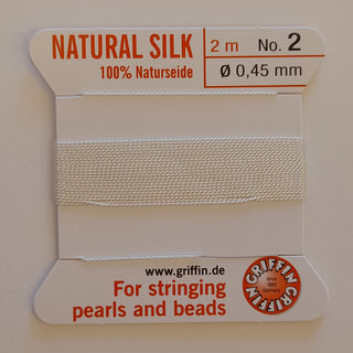 Griffin Silk Cord Size 2 (0.45mm) White