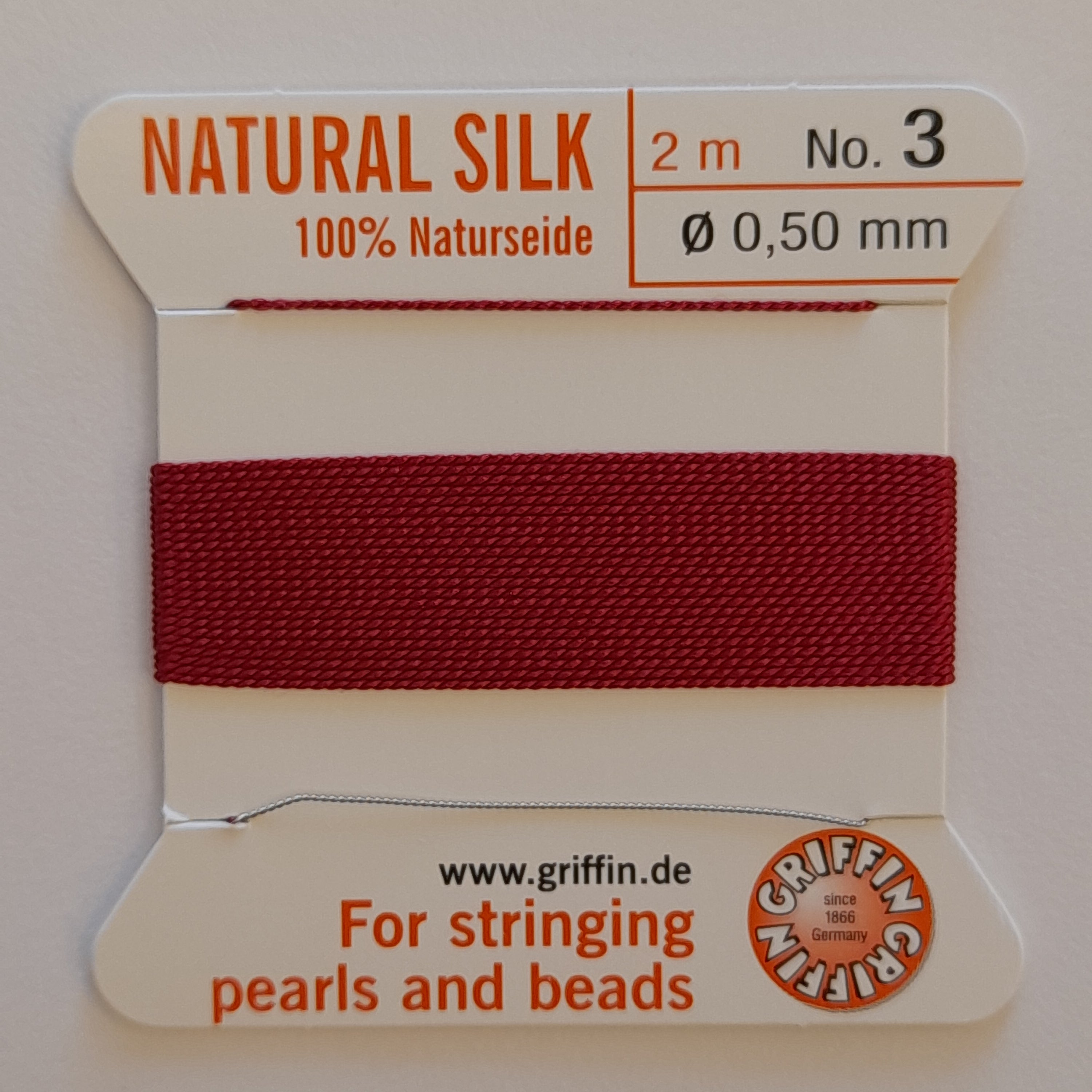 Griffin Silk Cord Size Garnet Red - Main Image