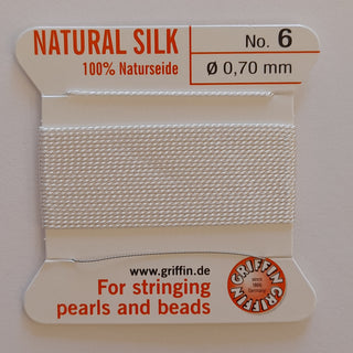 Griffin Silk Cord Size 6 (0.7mm) White