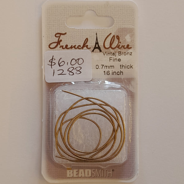 French Wire Vintage Bronze Fine (0.7mm Width)