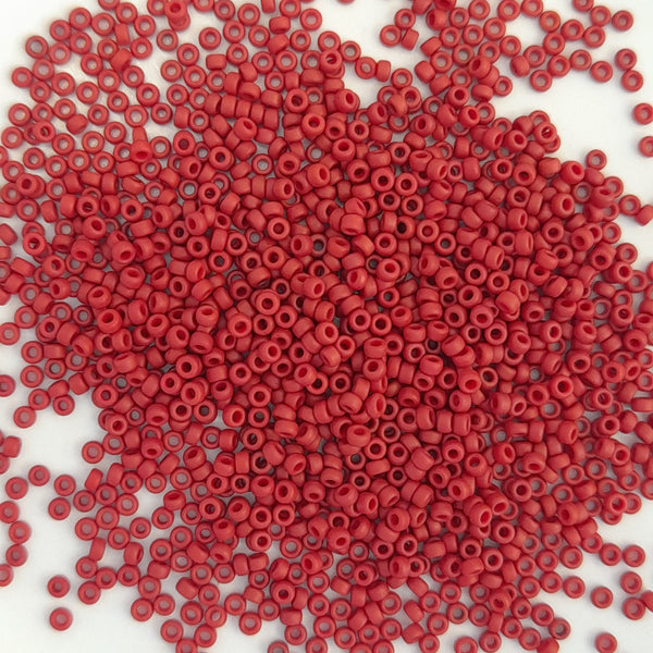 Miyuki Seed Beads Size 15 Matte Metallic Dark Maroon 3gm Bag