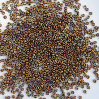 Miyuki Seed Beads Size 15 Metallic Gold Iris 3gm Bag