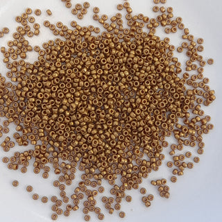 Miyuki Seed Beads Size 15 Metallic Light Bronze 3gm Bag