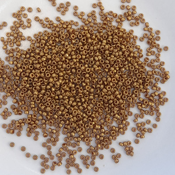 Miyuki Seed Beads Size 15 Metallic Light Bronze 3gm Bag