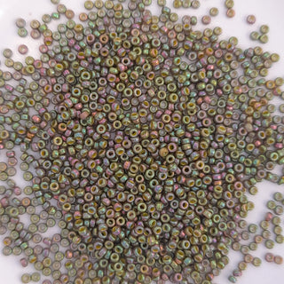 Miyuki Seed Beads Size 15 Olive AB 3gm Bag