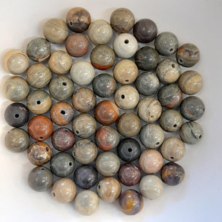 Silver Leaf Jasper 8mm Round