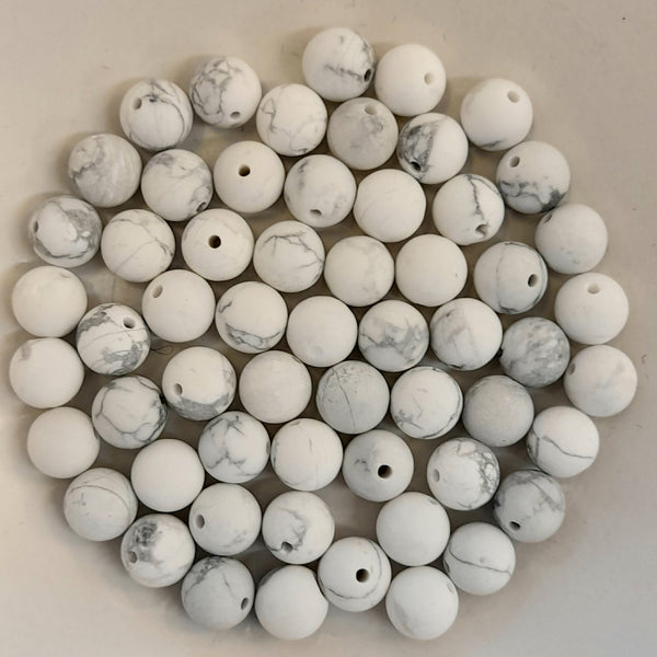 Howlite Matte 8mm Round