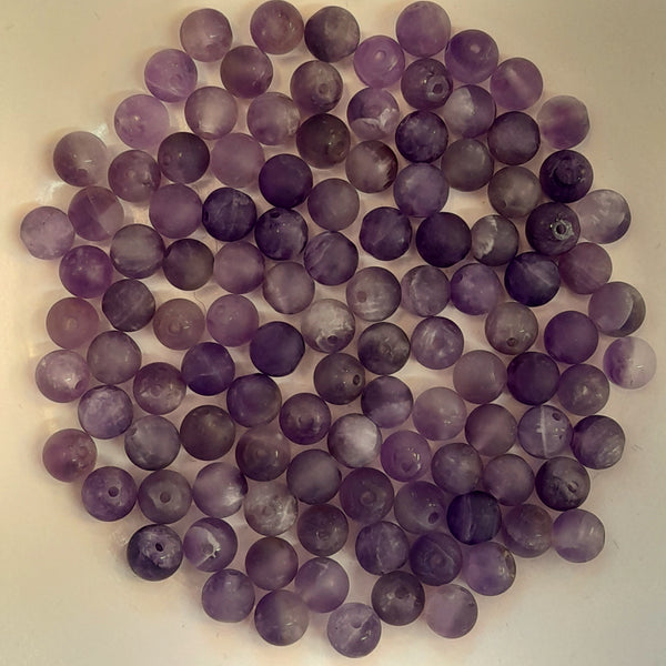 Amethyst Matte 6mm Round