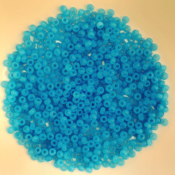 Japanese Seed Beads Size 8 Aqua Opal 7.5gm Bag