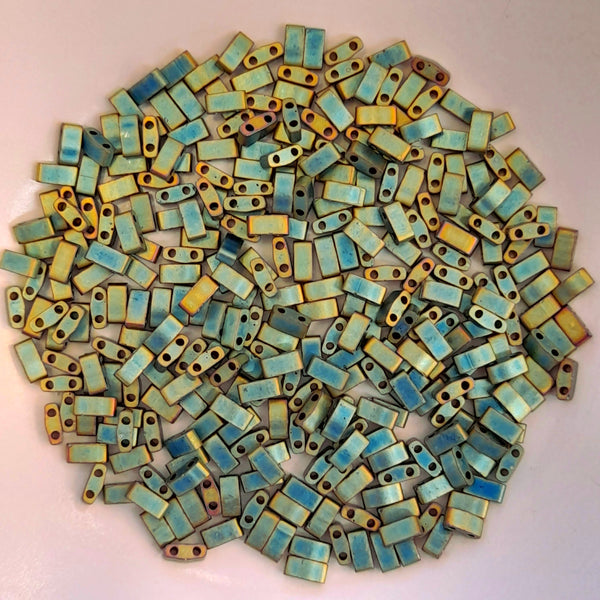 Miyuki Half Tila Beads Matte Metallic Patina Iris 7.5gm Bag