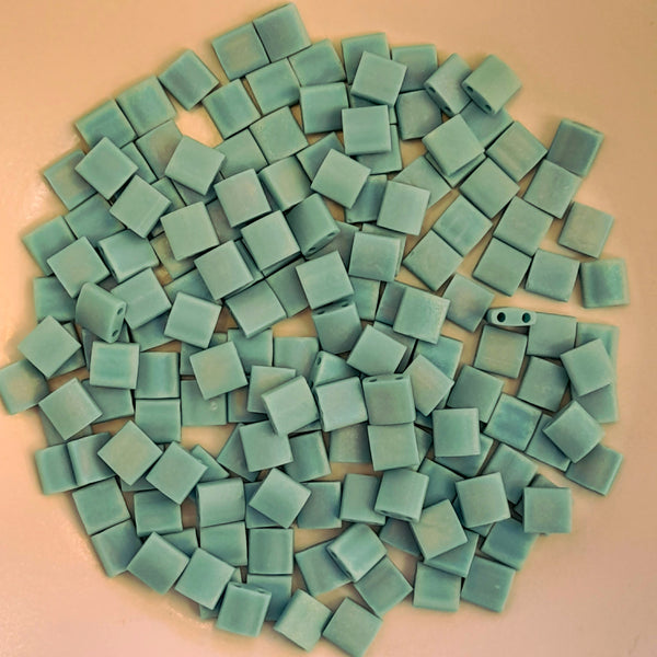 Miyuki Tila Beads Matte Opaque Turquoise 7.5gm Bag