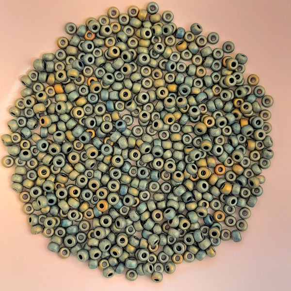 Miyuki Seed Beads Size 8 Matte Teal AB 7.5gm Bag