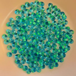 Miyuki Magatama Beads 4mm Mint Green Lined Aqua 7.5gm Bag