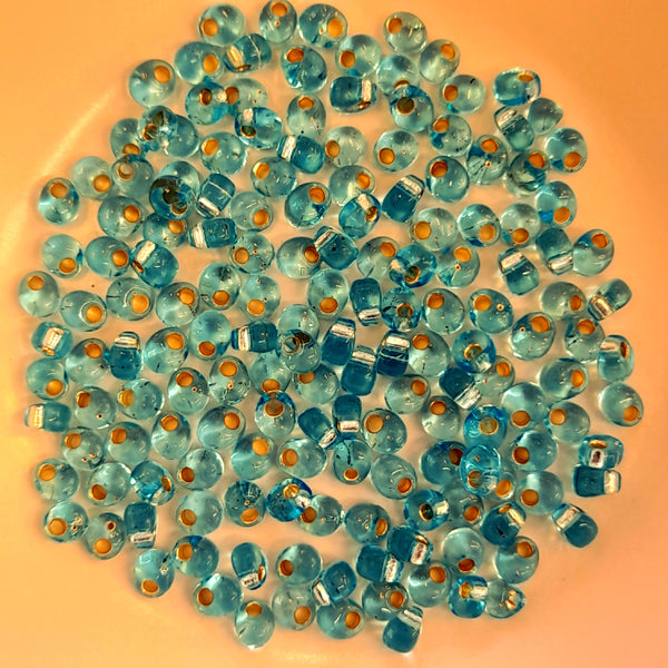 Miyuki Magatama Beads 4mm Silver Lined Aqua 7.5gm Bag