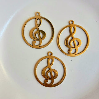 Charm-Gold Treble Clef