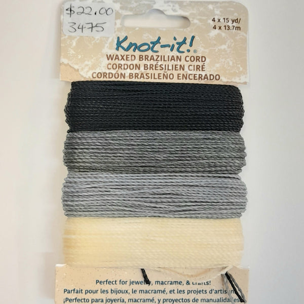 Knot It - Waxed Brazilian Cord - "Day & Night" Multi Pack