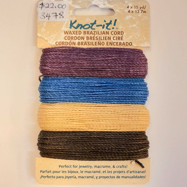 Knot It - Waxed Brazilian Cord - "Adventures Calling" Multi Pack