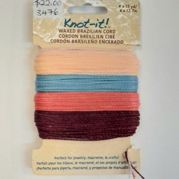 Knot It - Waxed Brazilian Cord - "Youthful Expressions" Multi Pack