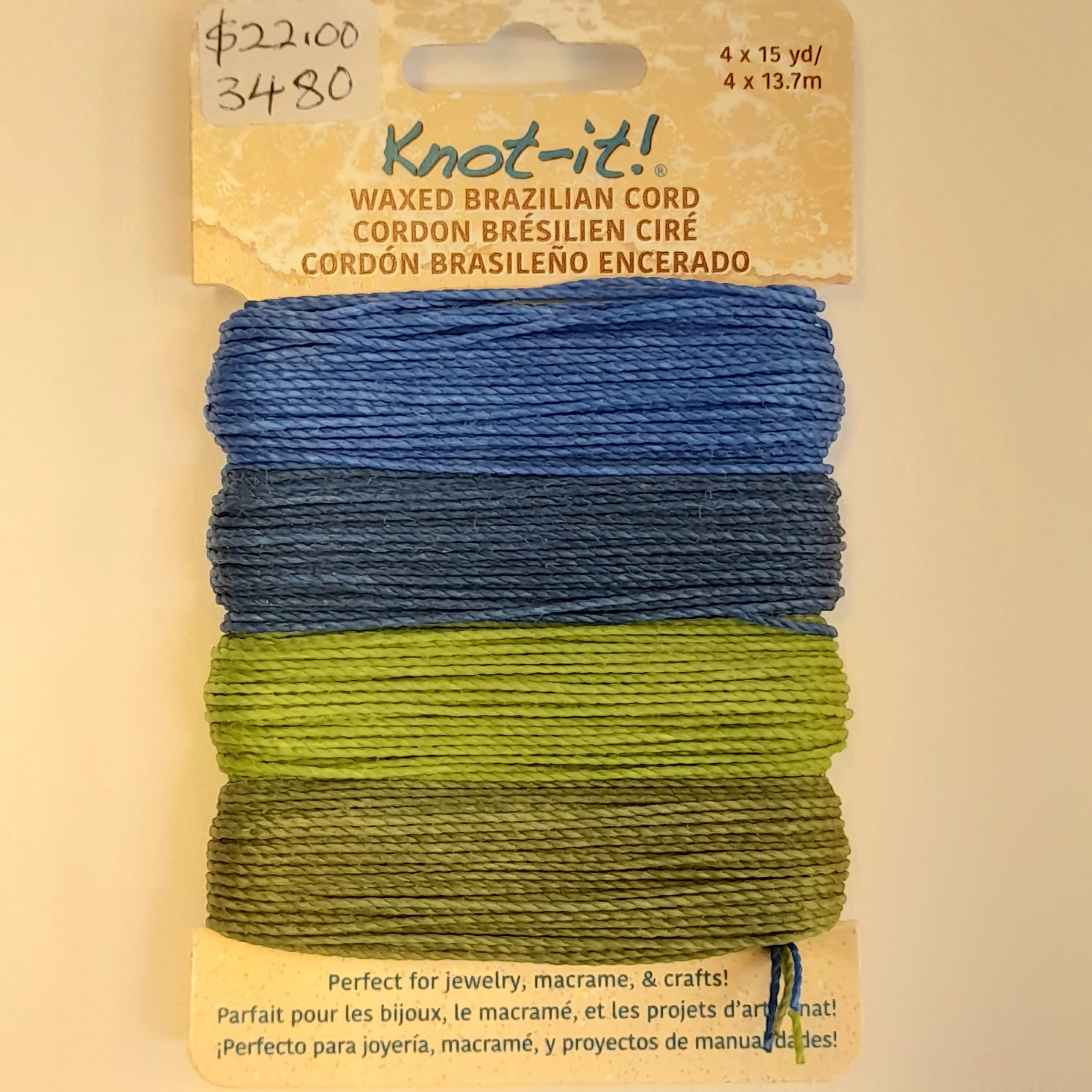 Knot It Waxed Brazilian Polyester Cord HANG LOOSE