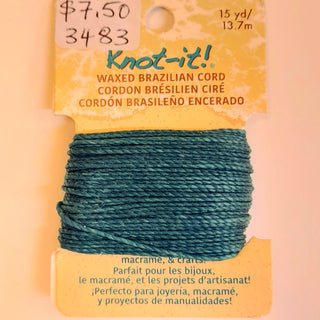 Knot It - Waxed Brazilian Cord - Sea Green 13.7m