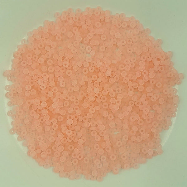 Miyuki Seed Beads Size 11 Matte Transparent Tea Rose 7.5gm Bag