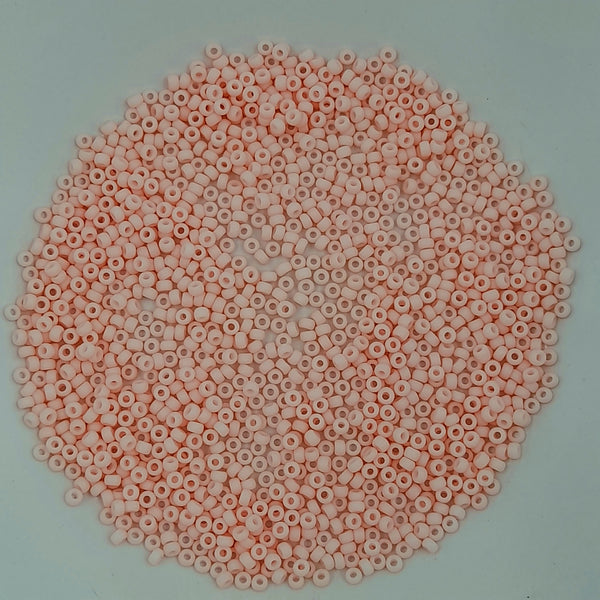 Miyuki Seed Beads Size 11 Matte Opaque Light Tea Rose 7.5gm Bag