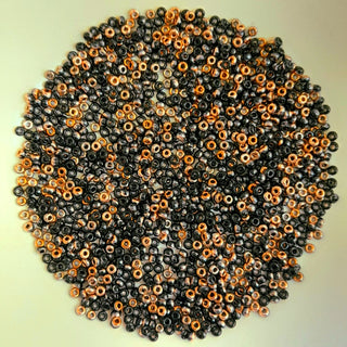 Miyuki Seed Beads Size 11 Black Capri Gold 7.5gm Bag
