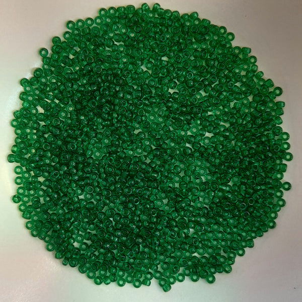 Miyuki Seed Beads Size 11 Transparent Dark Green 7.5gm Bag