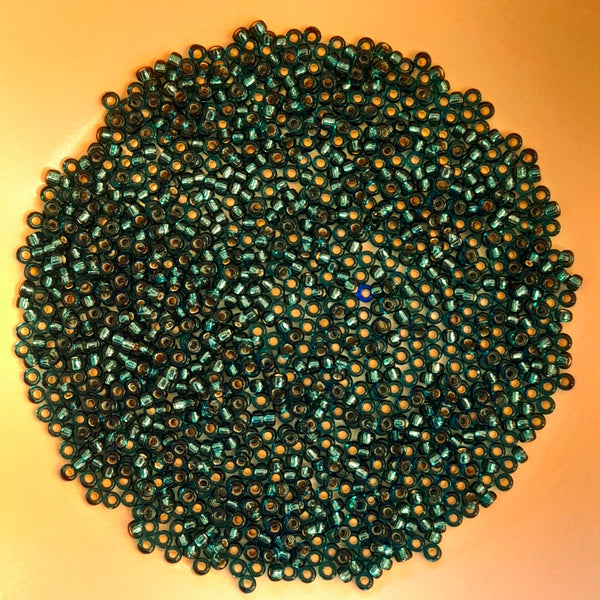 Miyuki Seed Beads Size 11 Silver Lined Teal 7.5gm Bag