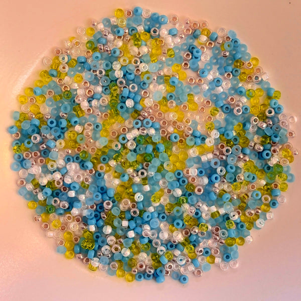 Miyuki Seed Beads Size 11 Serenity Mix (Turquoise & Lime) 7.5gm Bag