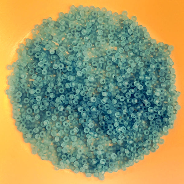 Miyuki Seed Beads Size 11 Matte Transparent Light Blue 7.5gm Bag